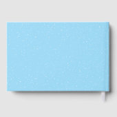 Winter Bear Blue Sleigh Baby Dusche Gästebuch (Rückseite)