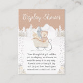 Winter Bear Brown Sleigh Showdusche Begleitkarte (Vorderseite)