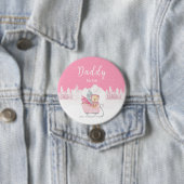 Winter Bear Pink Sleigh Daddy zu sein Button (Beispiel)