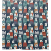 Winter Bear Shower Curtain Duschvorhang (Vorderseite)