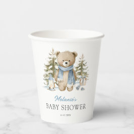 Winter Bear Watercolor Baby Shower Pappbecher