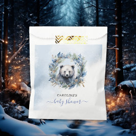 Winter Bear Watercolor Babydusche Geschenktütchen