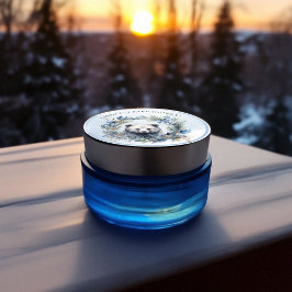 Winter Bear Watercolor Babydusche Runder Aufkleber