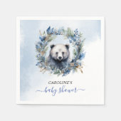 Winter Bear Watercolor Babydusche Serviette (Vorderseite)