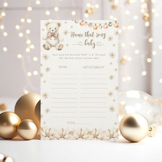 Winter beare wait Baby Showname that song game