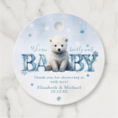 Winter Bearly Wait Moderne Baby Dusche Geschenkanhänger (Vorderseite)