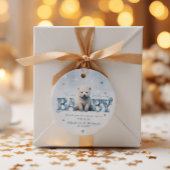 Winter Bearly Wait Moderne Baby Dusche Geschenkanhänger