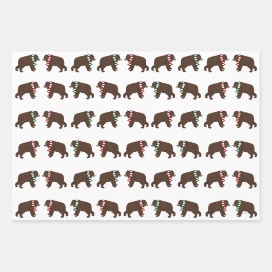 Winter Bears Wrapping Paper Sheets Geschenkpapier Set (Vorderseite 2)