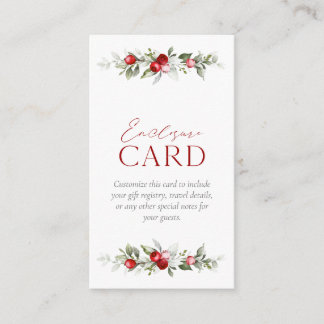 Winter-Beeren-Brautparty Begleitkarte