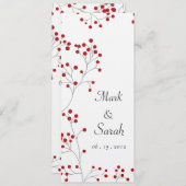 Winter-Beeren-Einladung hoch Einladung (Vorne/Hinten)