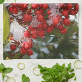 Winter-Beeren Küchentuch (Gefaltet)