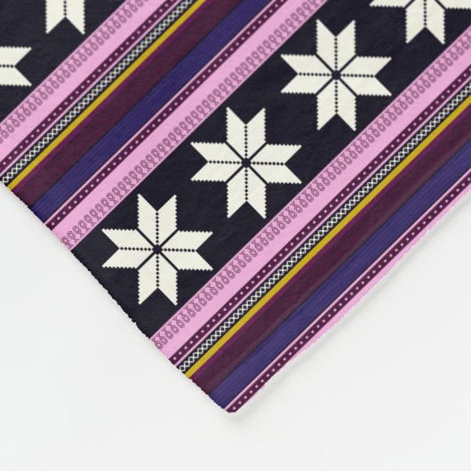 Winter-Beeren-Nordic gestrickte Querstich-Grafik Fleecedecke (Ecke)