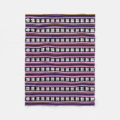 Winter-Beeren-Nordic gestrickte Querstich-Grafik Fleecedecke (Vorderseite)