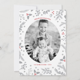 Winter-Beeren-Weihnachtsfeiertags-Gruß Feiertagskarte