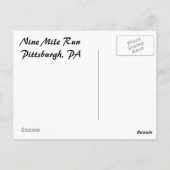 Winter bei Bach Postkarte (Rückseite)