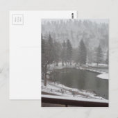 Winter bei den grünen Bergfällen, Colorado Postkarte (Vorne/Hinten)