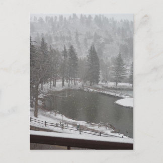 Winter bei den grünen Bergfällen, Colorado Postkarte
