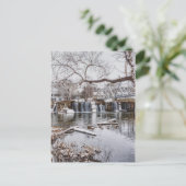 Winter bei Finley Dam Postkarte (Stehend Vorderseite)