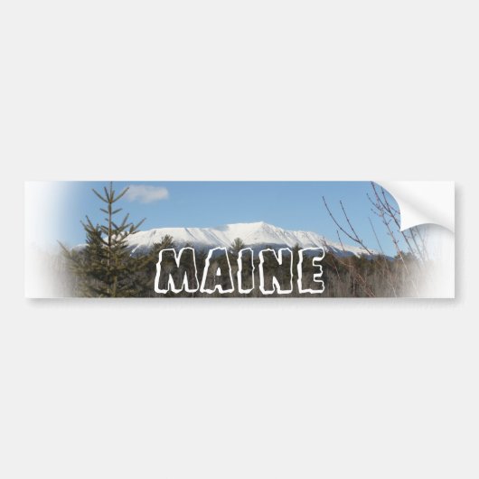 Winter bei Katahdin Autoaufkleber (Vorne)