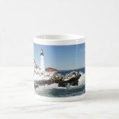 Winter bei Portland Head Light Kaffeetasse (Mittel)