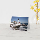 Winter bei Portland Head Light Karte (Gelbe Blume)