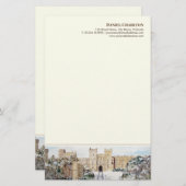 Winter bei Windsor Castle Painting Headed Paper Briefpapier (Vorne/Hinten)