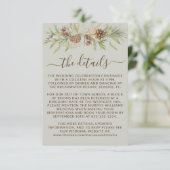 Winter Beige Details UAWG Website Hochzeit Begleitkarte (Stehend Vorderseite)