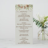 Winter-Beige-Elegant-Script-Hochzeitsmenü Menükarte (Stehend Vorderseite)
