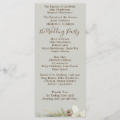 Winter Beige Elegante Script Wedding Programm (Rückseite)