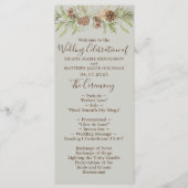 Winter Beige Elegante Script Wedding Programm (Vorderseite)