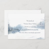 Winter-Beileid Danke-Karte Dankeskarte (Vorne/Hinten)