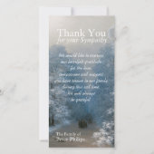 Winter Beileid Vielen Dank, dass Sie Fotokarte Dankeskarte (Vorderseite)