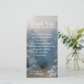 Winter Beileid Vielen Dank, dass Sie Fotokarte Dankeskarte (Stehend Vorderseite)