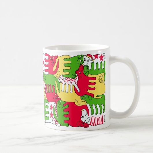 Winter-Benommenheits-Hunde Kaffeetasse (Rechts)