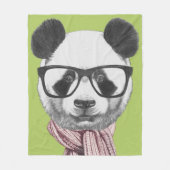 Winter-bereiter Panda-Bär Fleecedecke (Vorderseite)