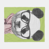 Winter-bereiter Panda-Bär Fleecedecke (Vorderseite (Horizontal))