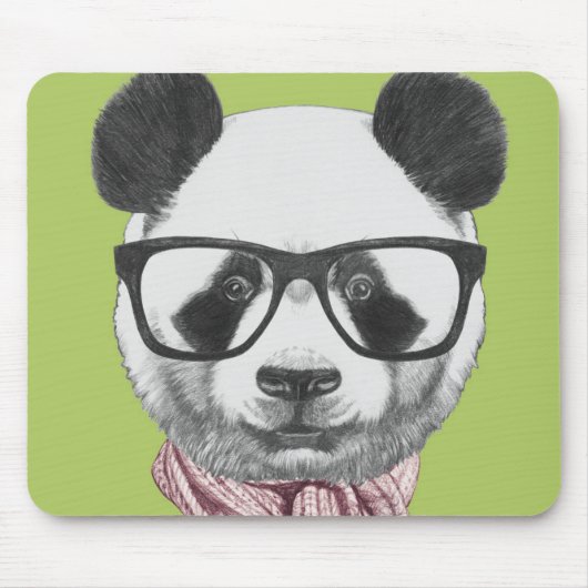 Winter-bereiter Panda-Bär Mousepad (Vorne)