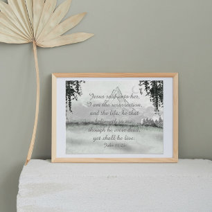 Winter-Berg-Inspirationsbibelzitat Poster