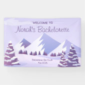 Winter Berg Junggesellinnen-Wochenende Maßgeschnei Banner (Horizontal)