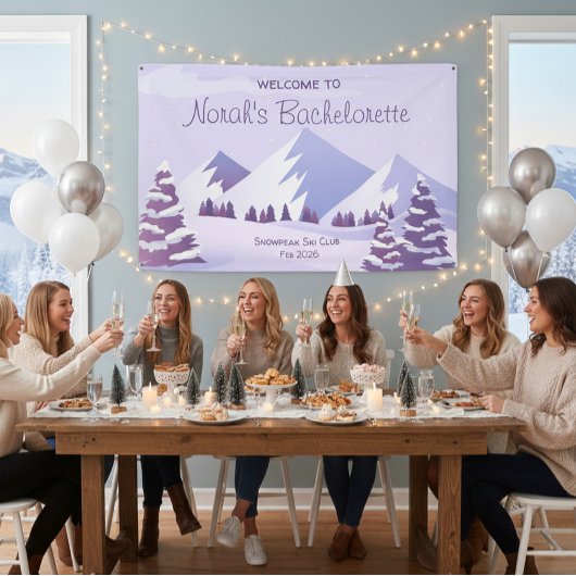 Winter Berg Junggesellinnen-Wochenende Maßgeschnei Banner