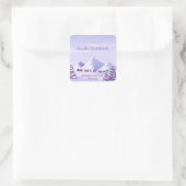 Winter Berg Junggesellinnen-Wochenende Maßgeschnei Quadratischer Aufkleber (Tasche)