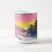 Winter-Berg-Majestät-Gemälde Kaffeetasse (Mittel)