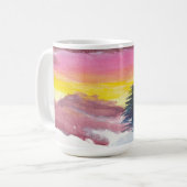 Winter-Berg-Majestät-Gemälde Kaffeetasse (Vorderseite Links)