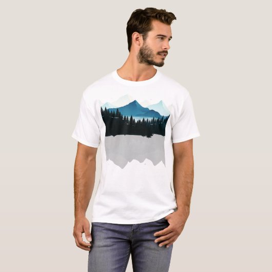 Winter Berg Relaxen Country View Camping Hiki T-Shirt (Vorne ganz)