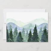 Winter-Bergbaum-Szene Hochzeit Danke Karten (Rückseite)