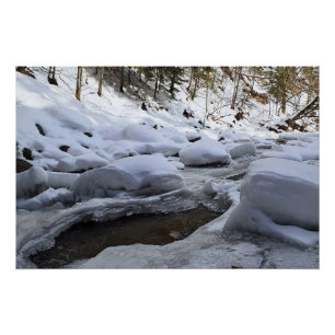 Winter-Bergfluss – Wilde Natur Rumänien Poster
