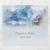 Winter-Bergsee  Schaumweinetikett (Einzelnes Label)