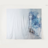 Winter-Bergsee Wandteppich (Vorderseite (Horizontal))