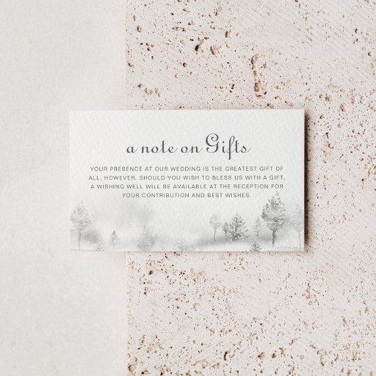 Winter-Bergwald Hochzeit wünschend gut Begleitkarte