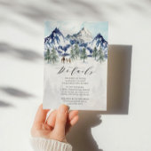 Winter-Bergwald Hochzeiten Details Begleitkarte